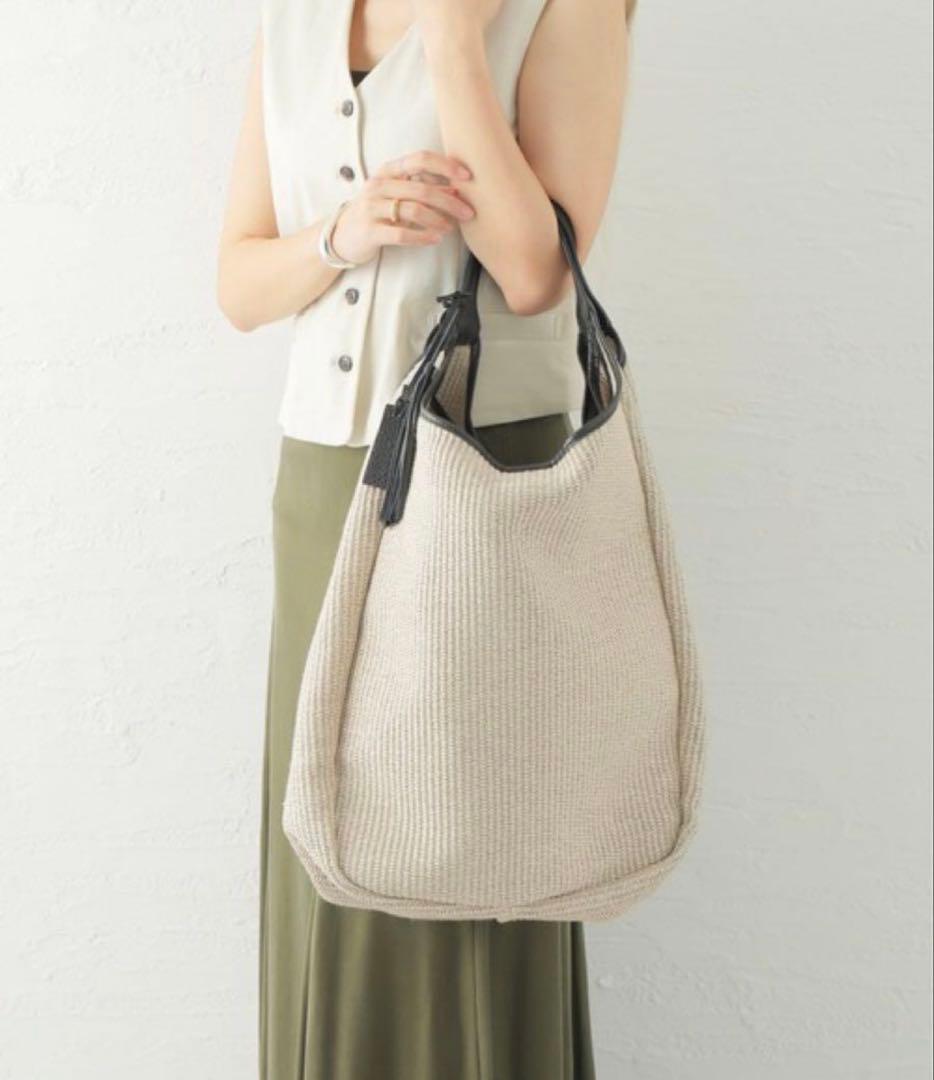 【ひーちゃんさん専用】【MARCO MASI 】ビッグトートバッグ かごバッグ