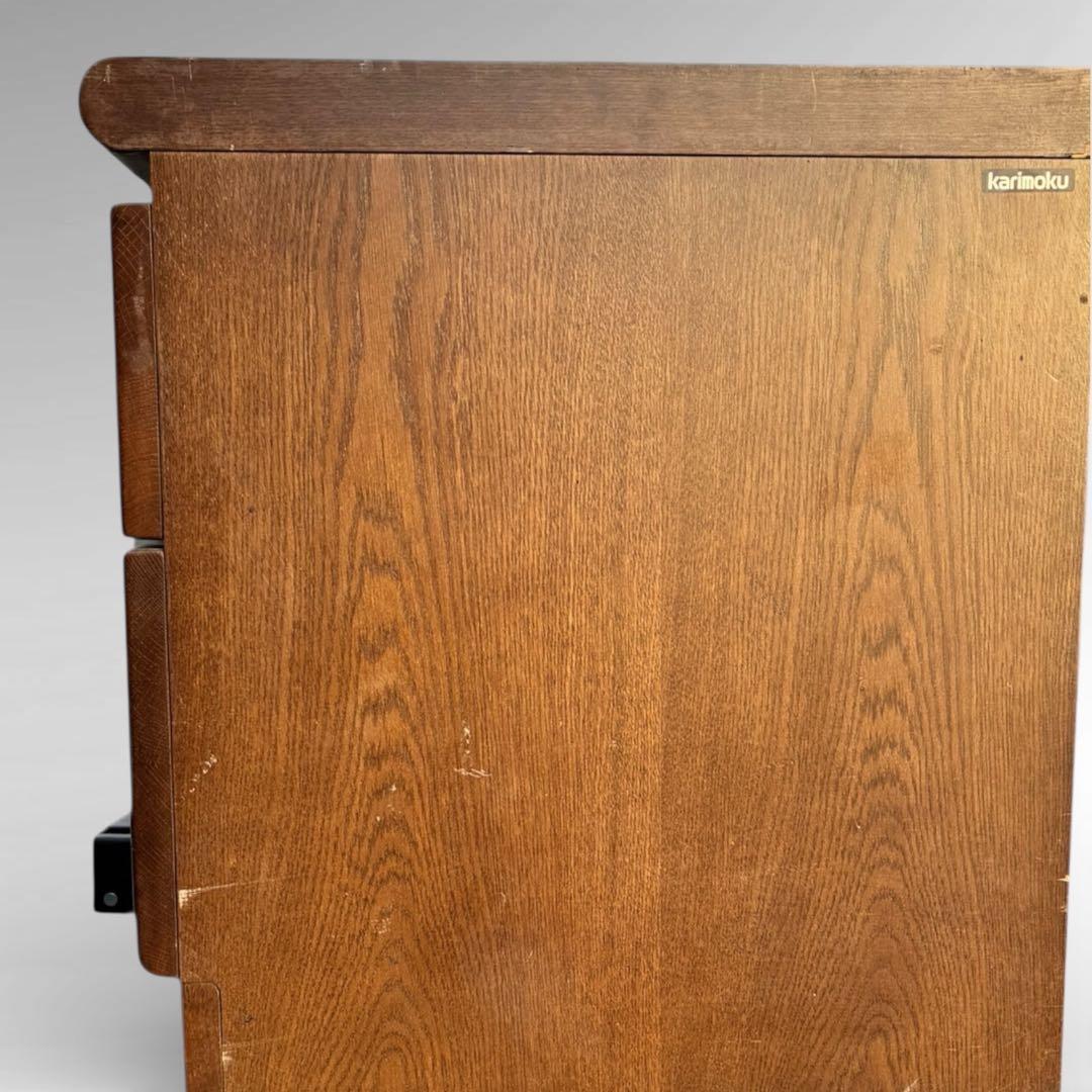 希少　カリモク チェスト 2段4杯　木製　モダン タンス テレビボード 国産家具