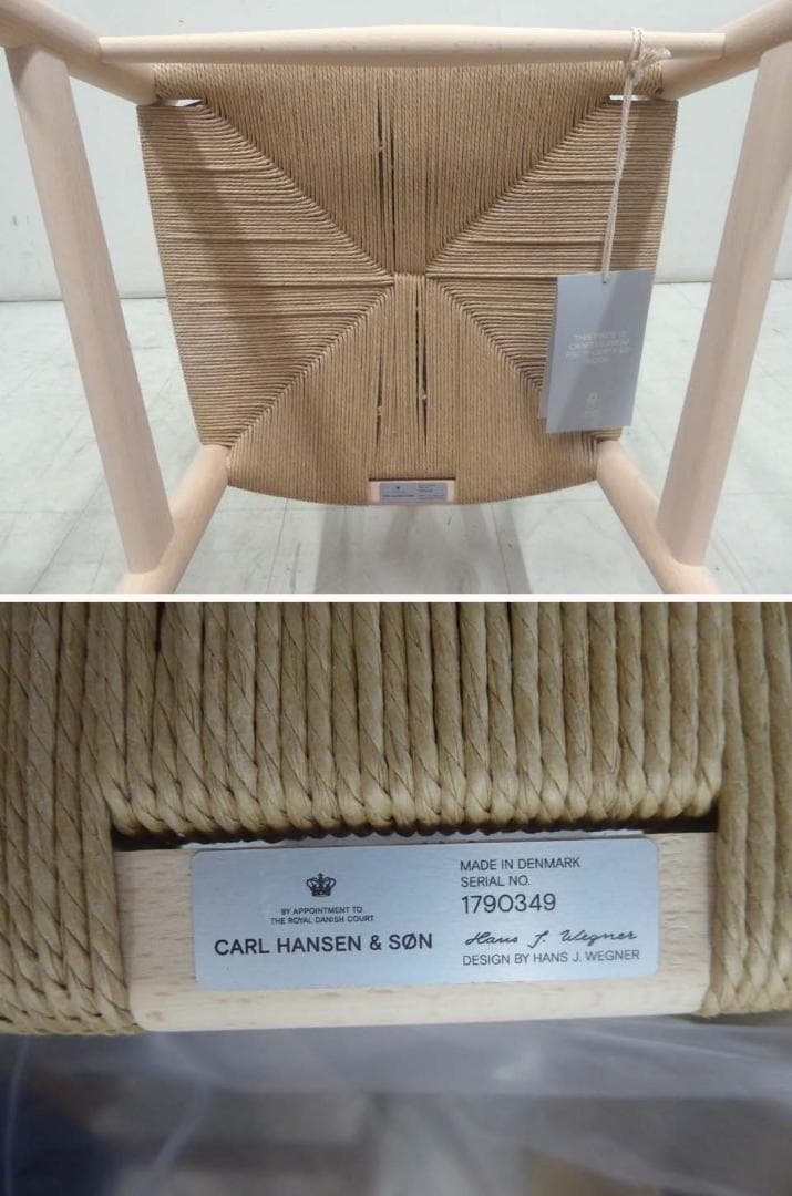 未使用品 正規品■カールハンセン＆サン■CH24 Yチェア ビーチ材 ソープ仕上