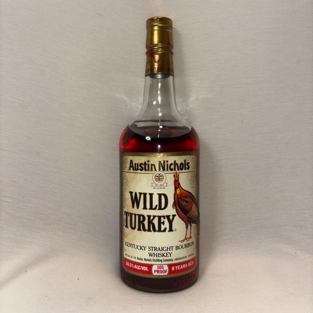 ワイルドターキー 旧ラベル 正面 8年 1000ml 50.5% 101プルーフ