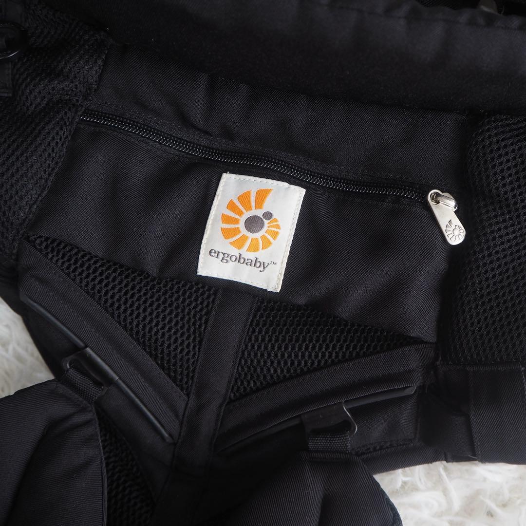 美品 エルゴ オムニ360 クールエア 抱っこ紐 新生児 前向き 黒
