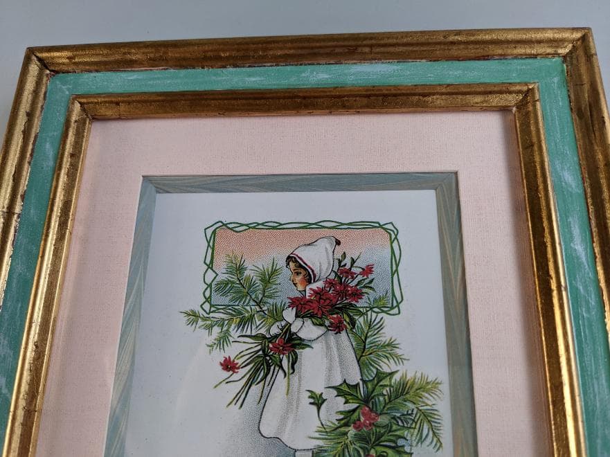 クリスマスカードの額