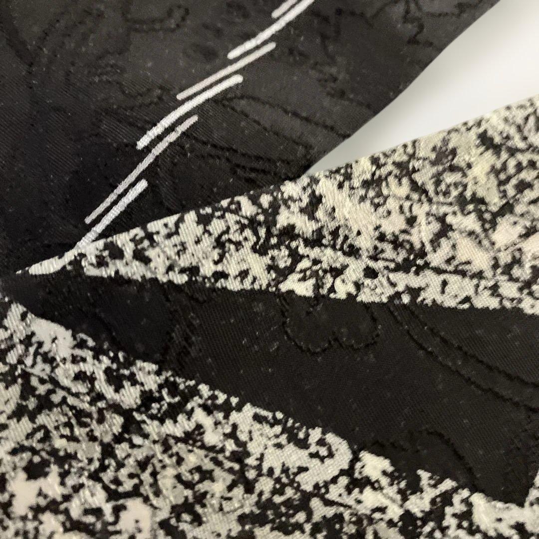 着物　袷　黒系　身丈165cm しつけ付き