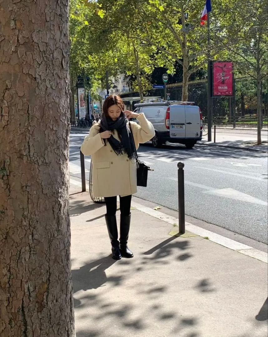 ジャケット・アウター OUNCE high neck double handmade coat