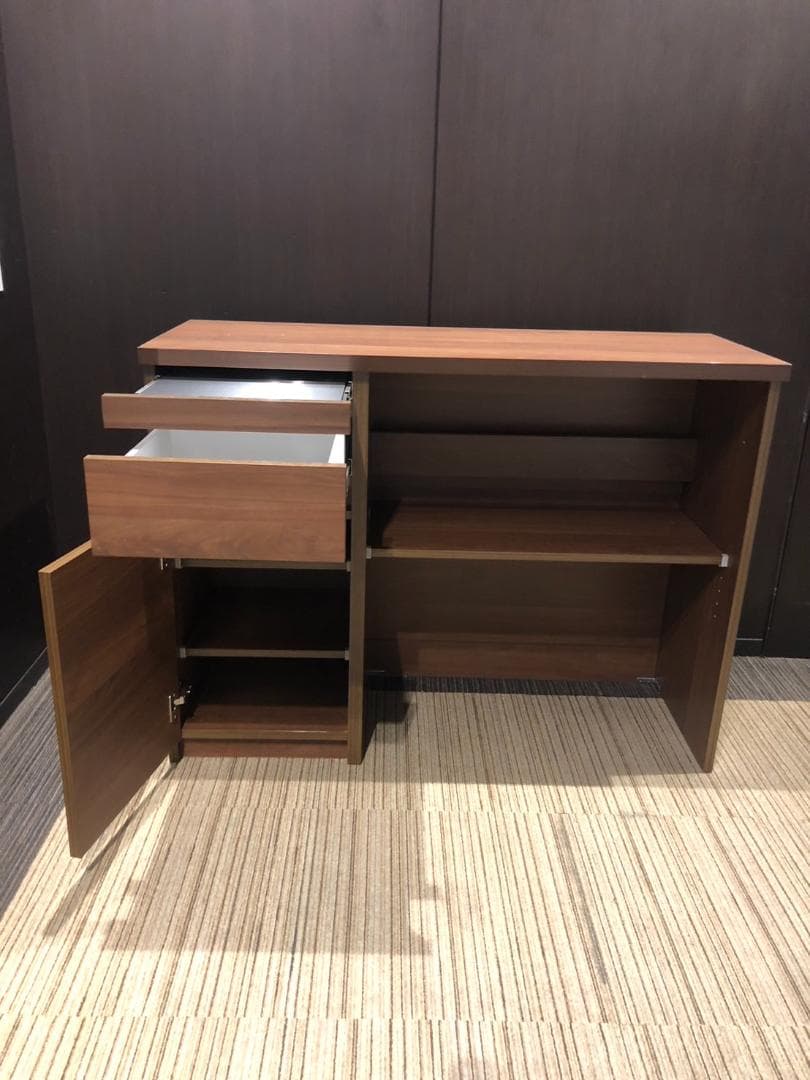 【福岡市限定】【展示品・未使用品】キッチンカウンター ゴミ箱収納付きキッチン収納