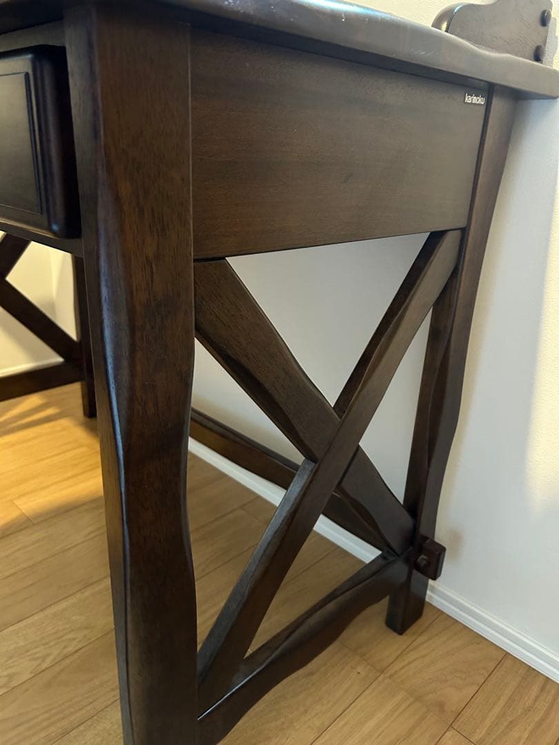 カリモクRustic 机　ダークブラウン