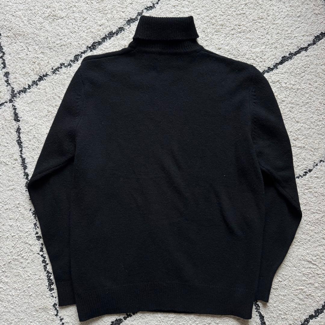 希少　バーバリーロンドン　ニット　タートルネック　ブラック　ホースロゴ　Lサイズ