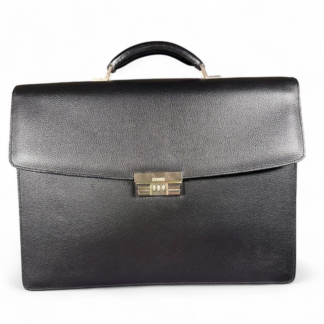 【美品】BALLY バリー 本革 ダレスバッグ ビジネスバッグ レザー　保存袋付