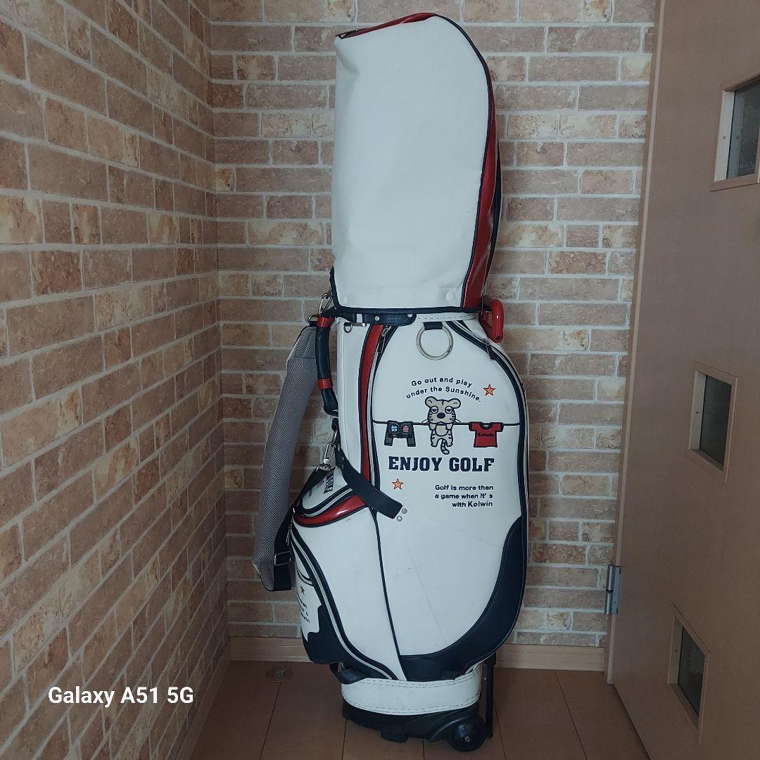 ENJOY GOLF キャディバッグ ホワイト/レッド