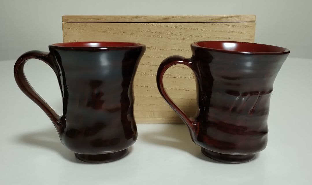 輪島塗　乾漆マグカップ　2客　わじま龍作