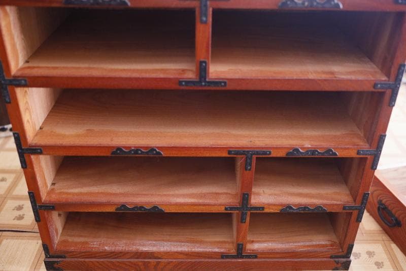 ◆民芸家具 けやき無垢 チェスト 引出収納　サイドボード ローチェスト幅57