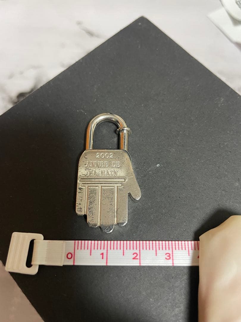 【希少2002】14 HERMES エルメス　カデナ　ハンド　シルバー