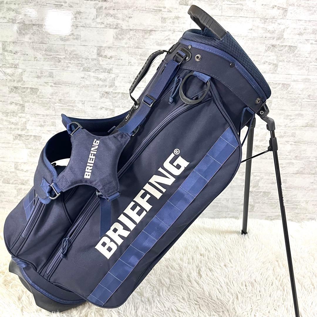 希少　ブリーフィング CR-4 スタンド式 キャディバッグ ネイビー