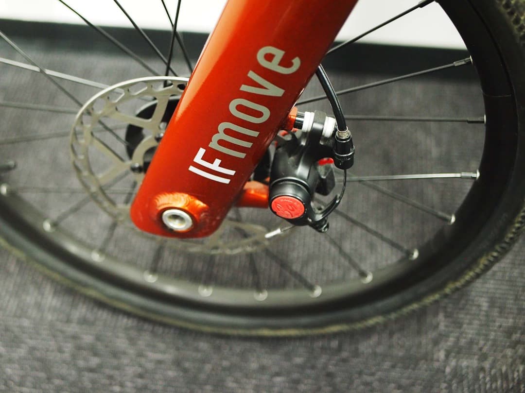 美品　デザイナー折りたたみ自転車 ブリックレッド3