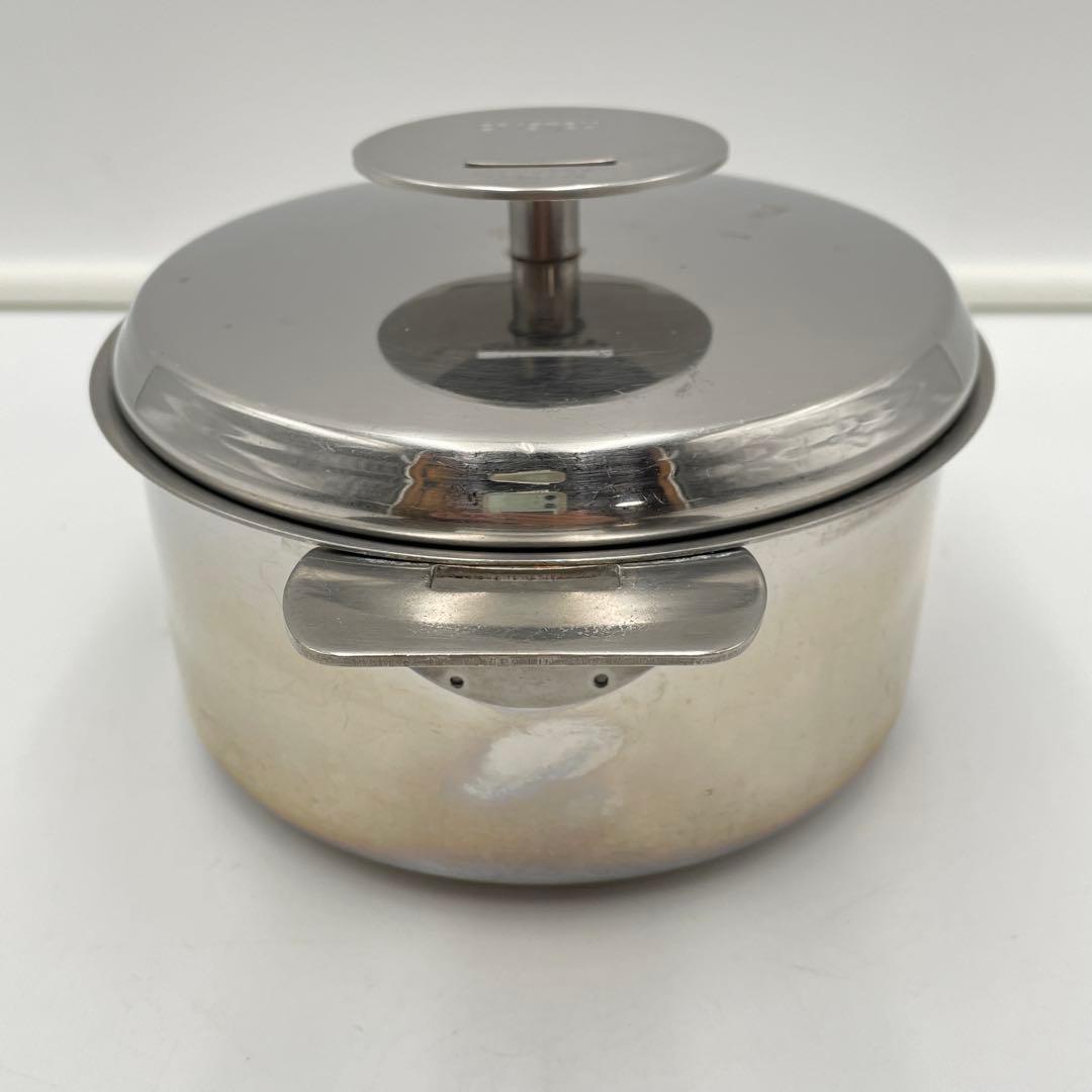 クリステル　 グラフィット深鍋　14cm 両手鍋 蓋付き ステンレス製