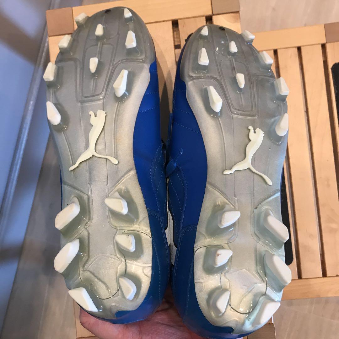 新品限定！プーマパワーキャットJLE27.0cm/サッカーPUMA天然皮革ブルー