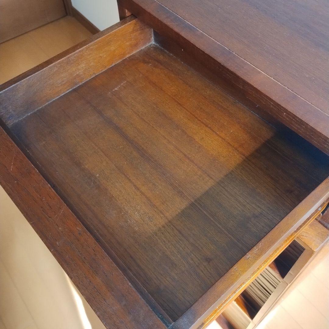 天然木チェスト 4段 ダークブラウン