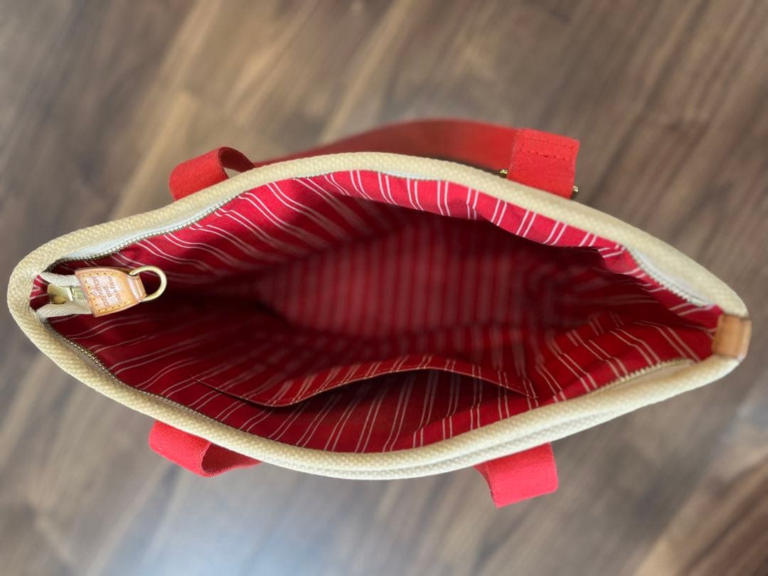 Louis Vuitton トートバッグ ベージュ/レッド