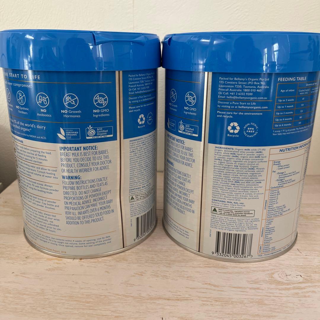 ベラミーズ　粉ミルク　ステップ1 0-6ヶ月　2つ