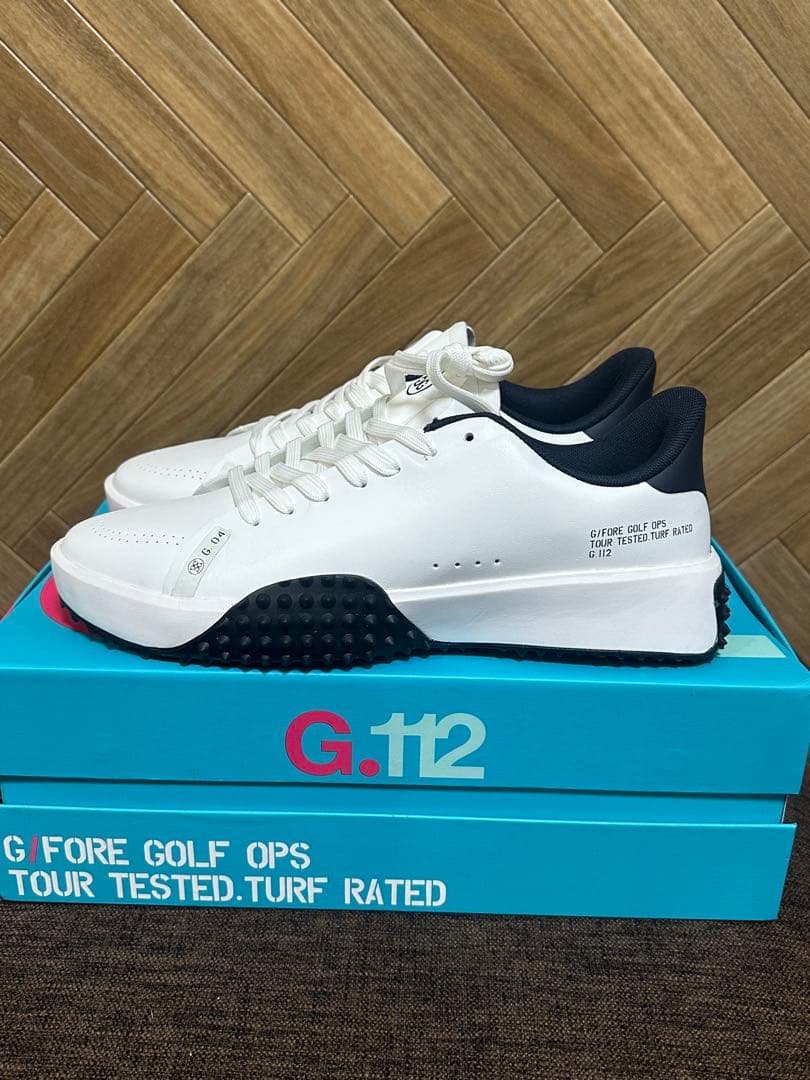 G/FOREメンズシューズG.112　ホワイト×ネイビー　28㎝
