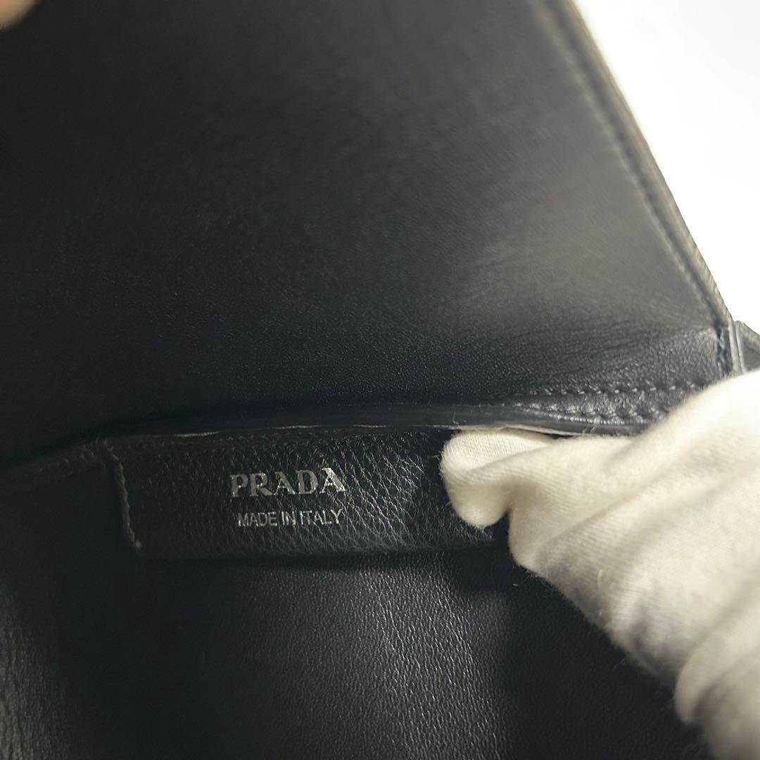 PRADA ミディアム レザー トート ヴィッテロダイノ 1BG335 ブラック