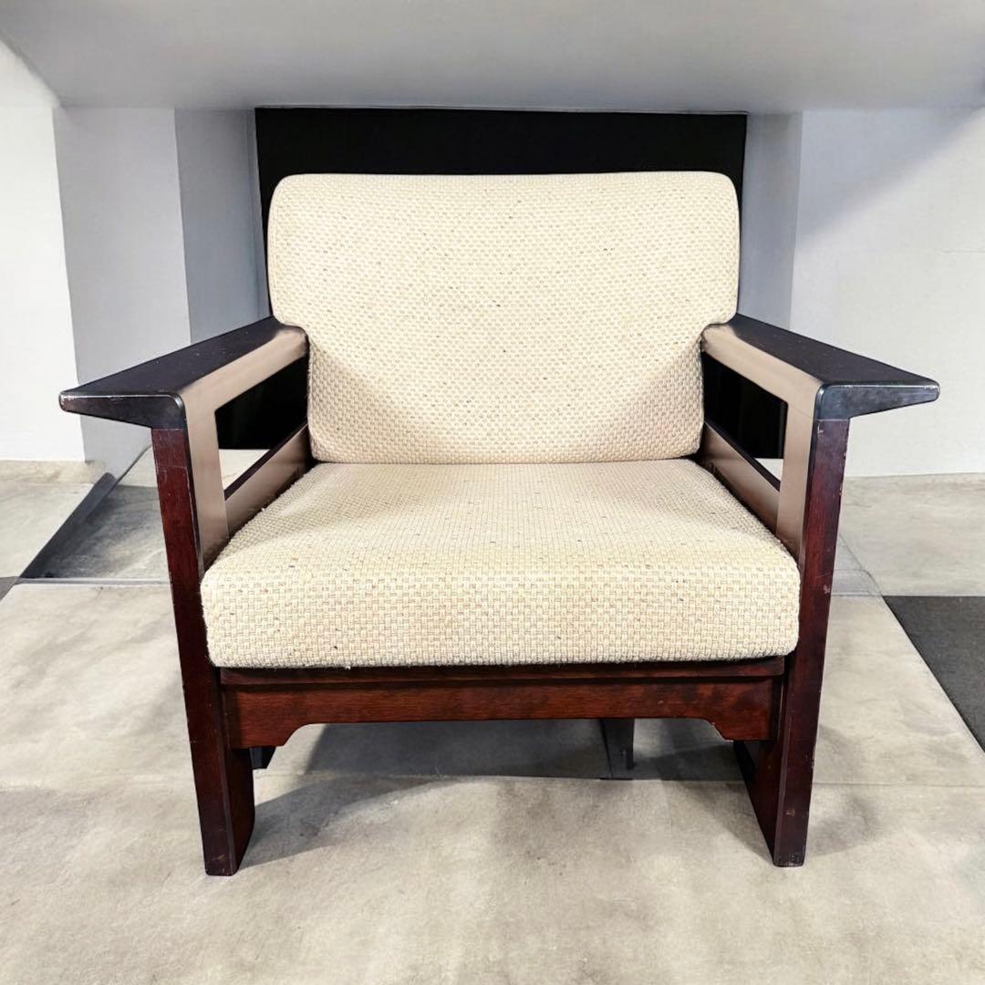 HR735 北海道民芸家具　シングルソファ　1人掛けソファ