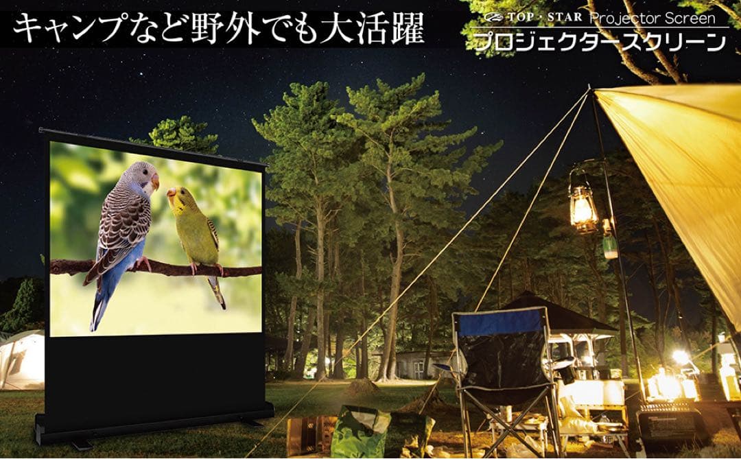 床置き型のプロジェクタースクリーン80インチ16:9