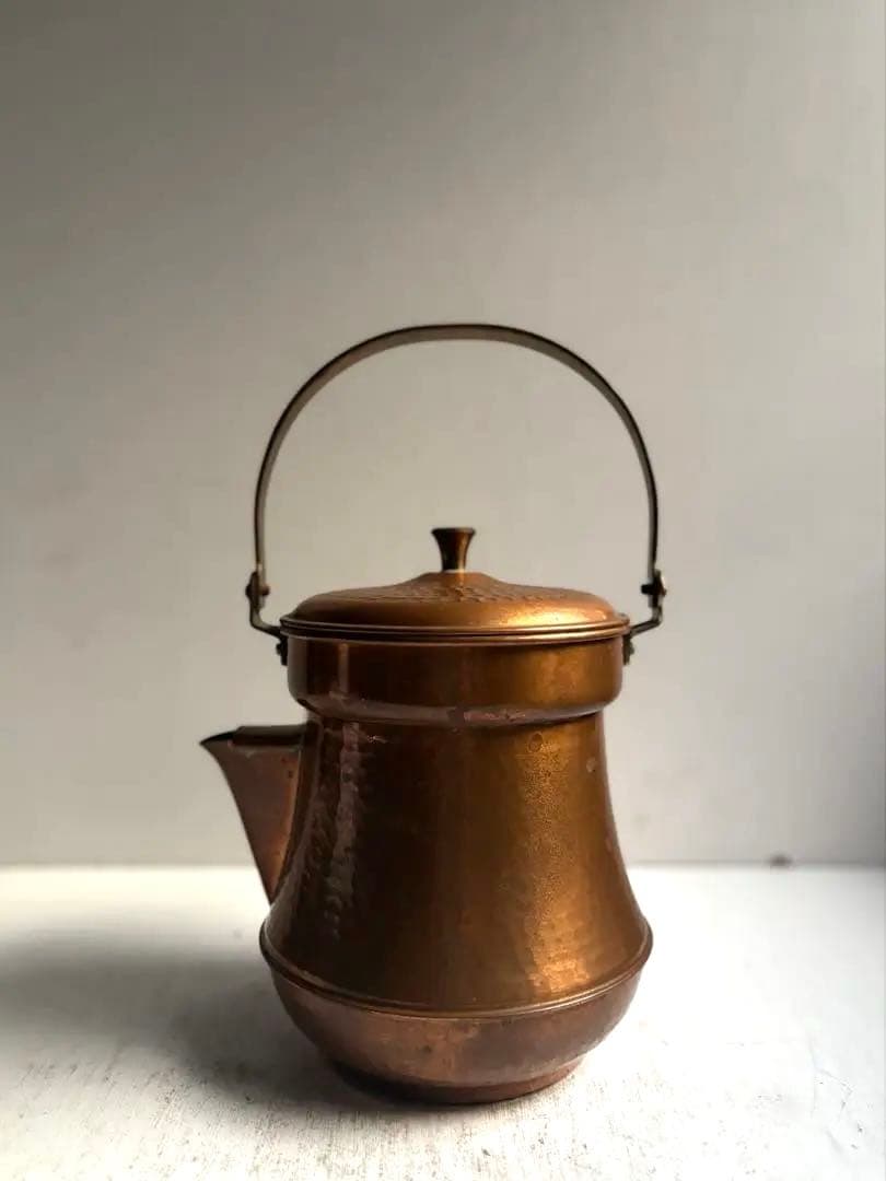 811 ヴィンテージ 純銅製ケトル やかん ポット 民芸 工芸 美品