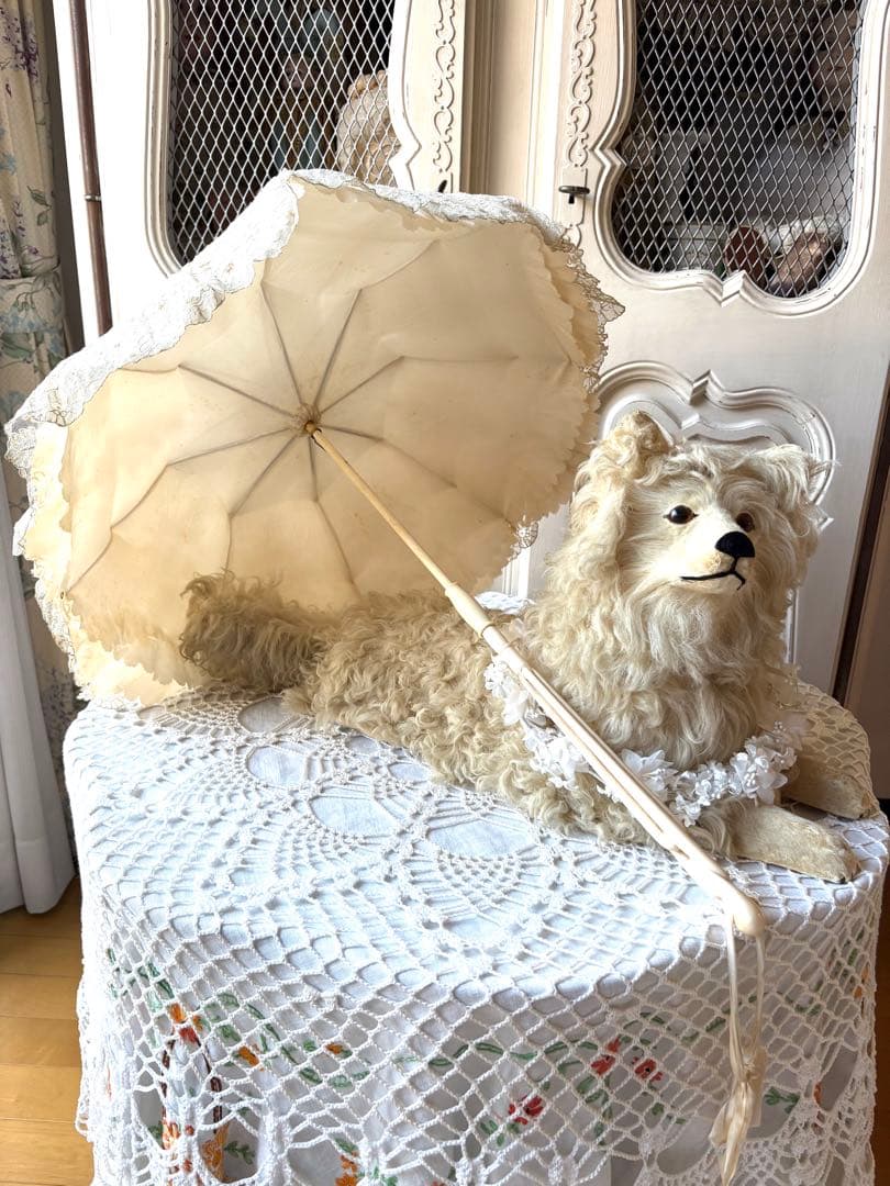 ♡パジャマドッグ　LOULOU フランスアンティーク　コンパニオンドッグ　布花付