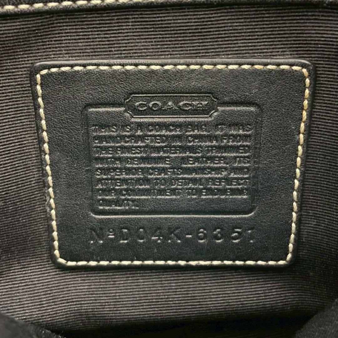 ✨美品✨コーチ　ハンドバッグ　肩かけ　ミニシグネチャー　ホーボー　ブラック