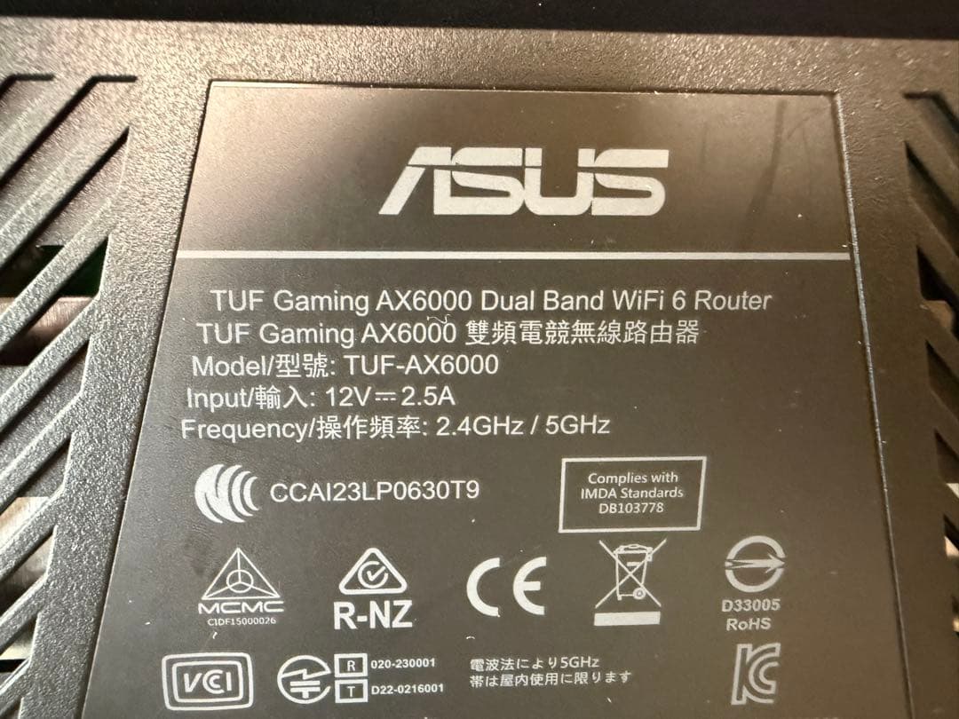 【中古品】ASUS TUF AX6000