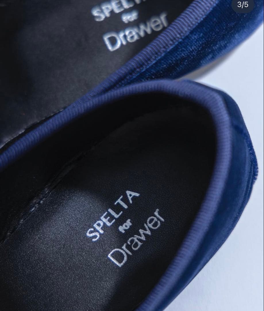 ♪14日まで❗️新品Drawer別注ネイビー バレエシューズ