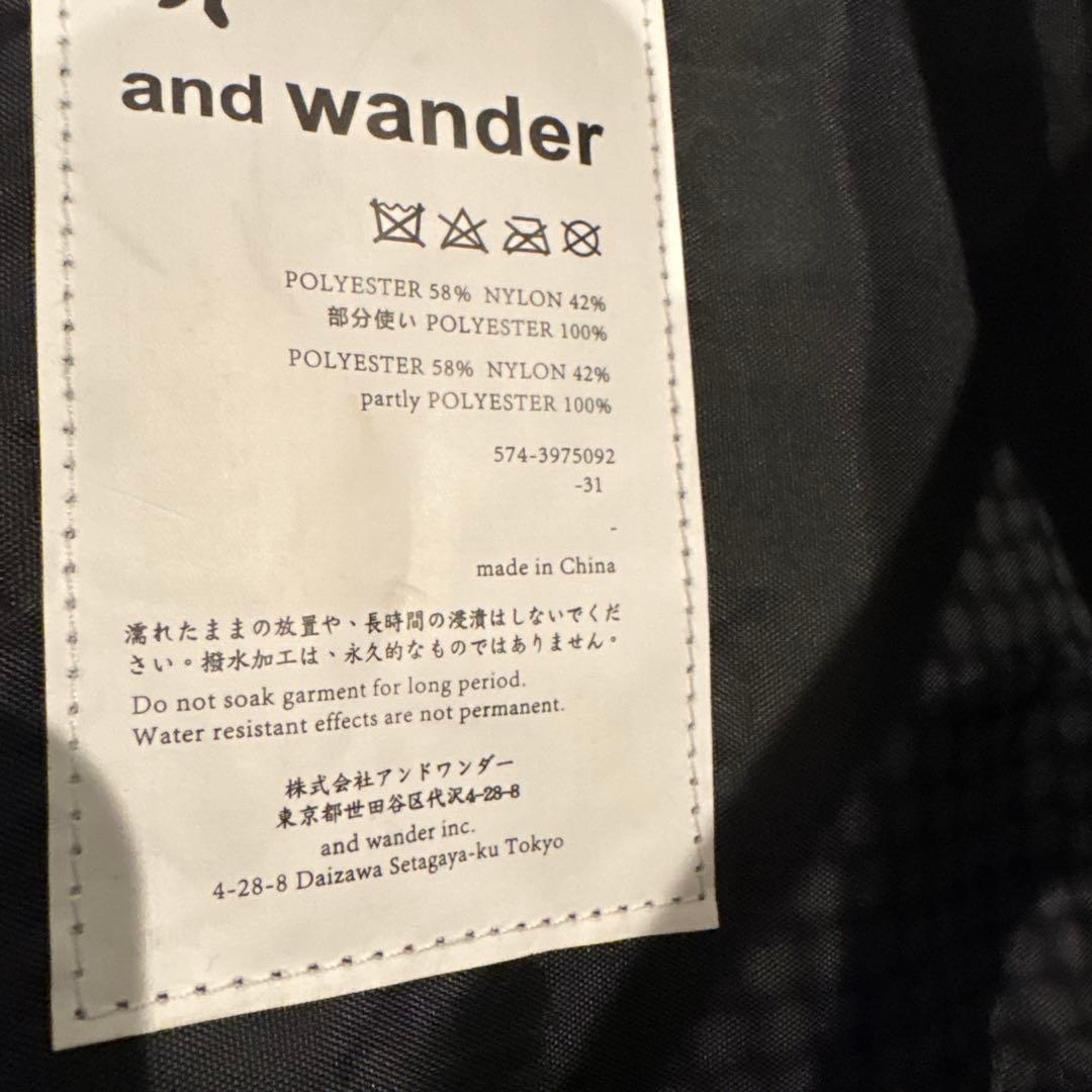 アンドワンダー and wander 3wayバッグ