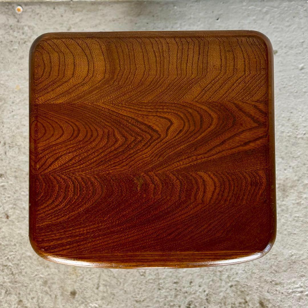 ★70s★ KarImoku カリモク電話台 サイドテーブル 花台 レトロ家具