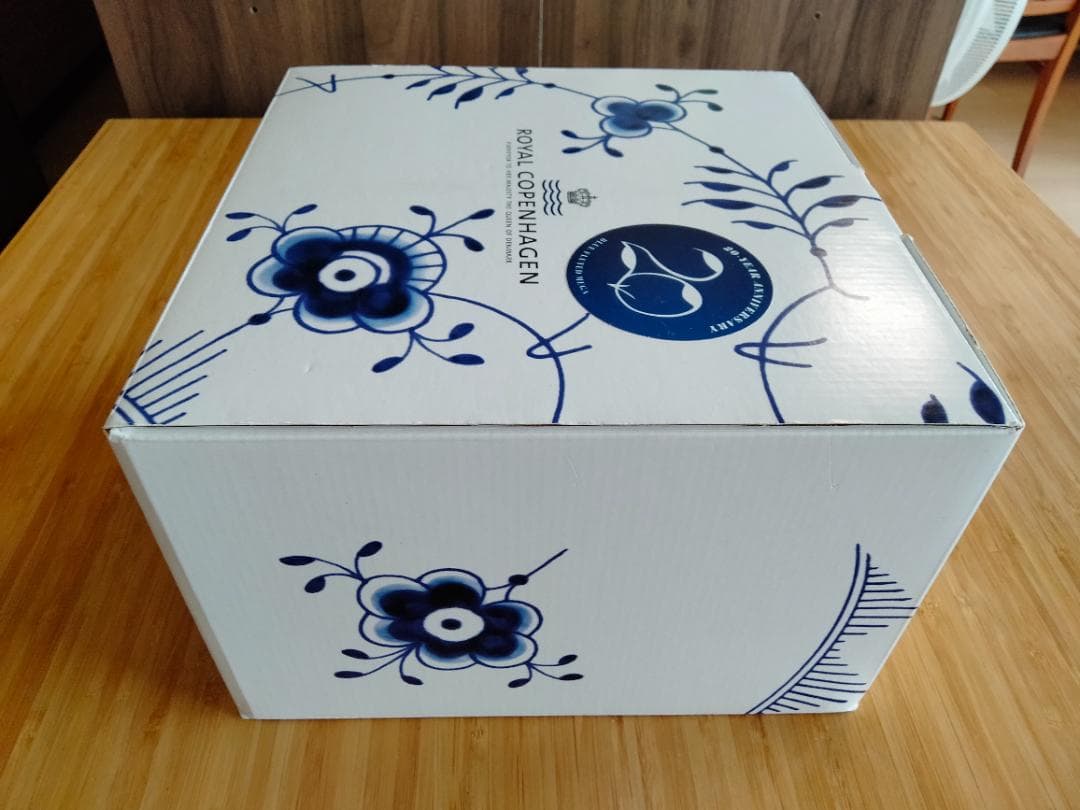 ロイヤルコペンハーゲン ケーキディッシュ ブルーフルーテッドメガ