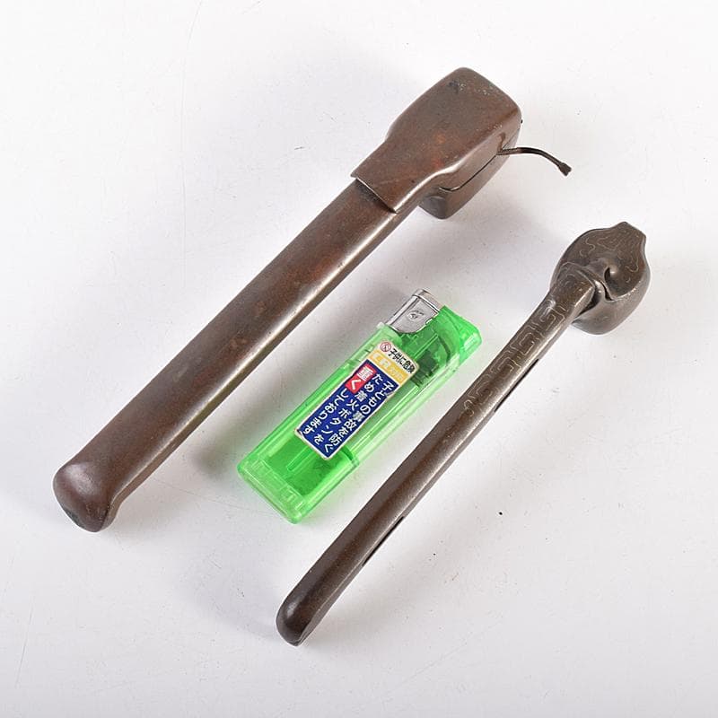 時代提げ物　書道具　古銅　矢立　5点まとめて　M　R7837