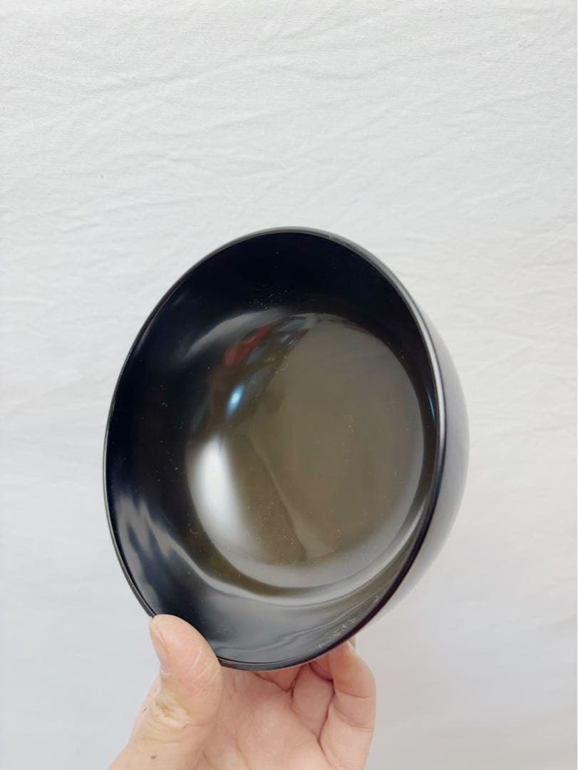 懐石道具 木製黒真塗 四つ椀 5客揃え 吸い物椀 汁椀 小丸椀 箱無