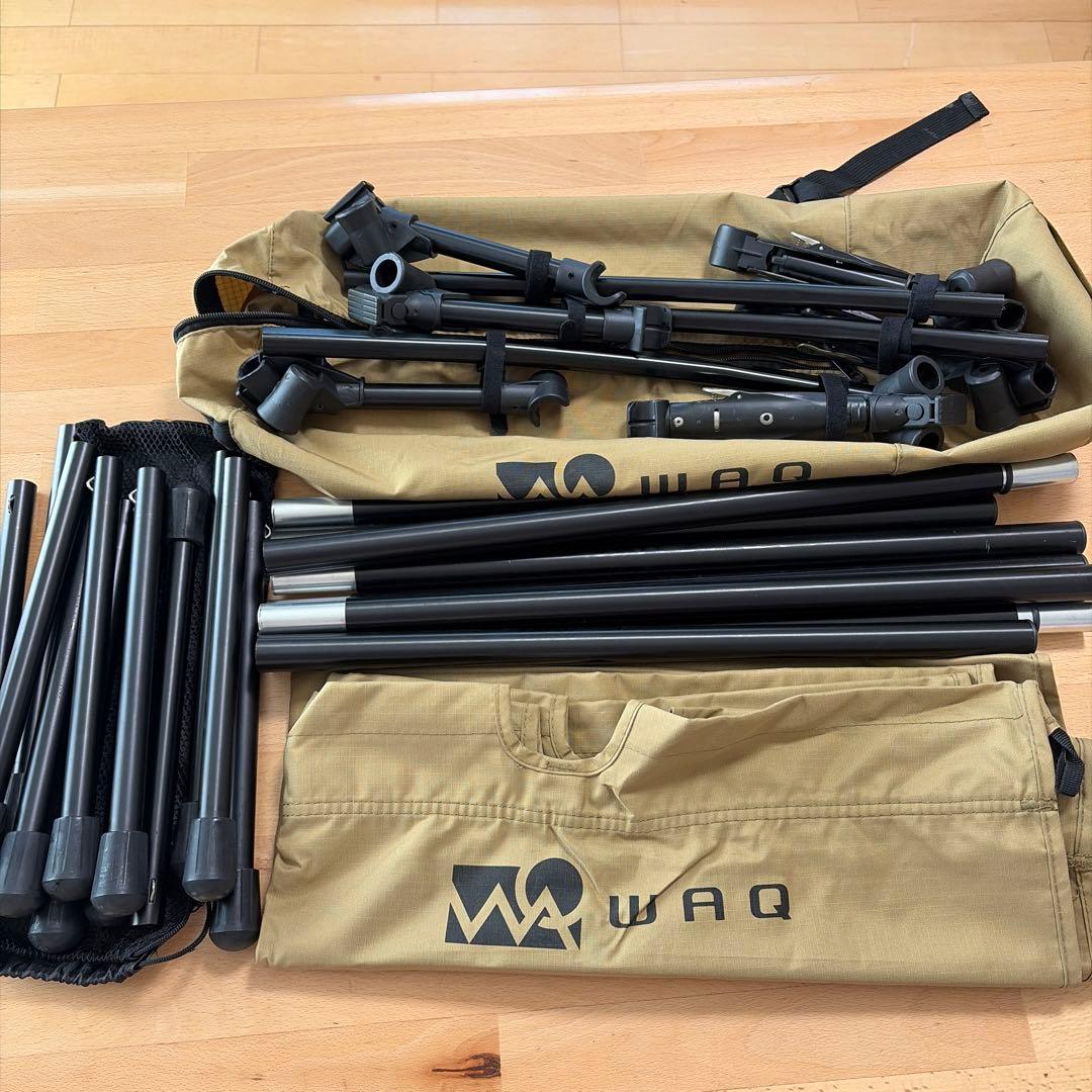 WAQ コット用フレーム アルミ製 ブラック