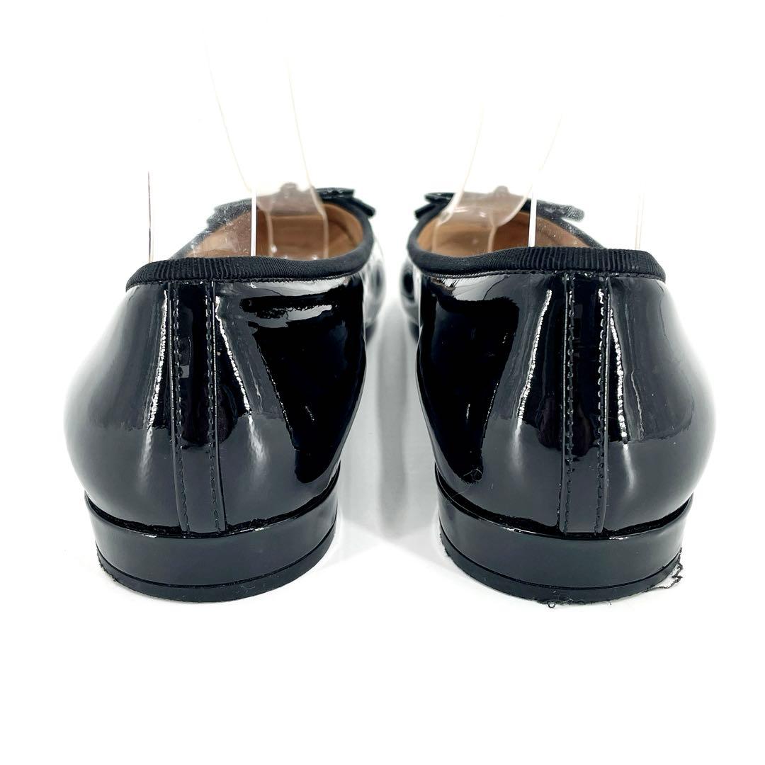 極美品　正規品　プラダ　フラットシューズ　バレリーナ　リボン　25㎝相当