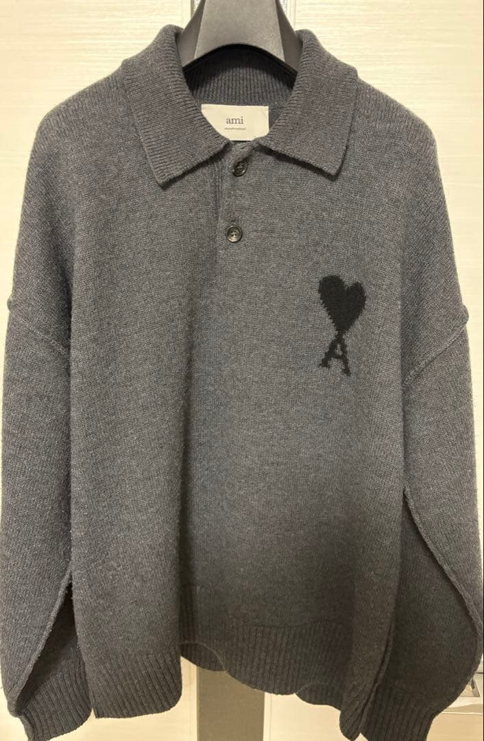 D*T様 ami paris アミパリ　メリノウールフェルトニット ポロ