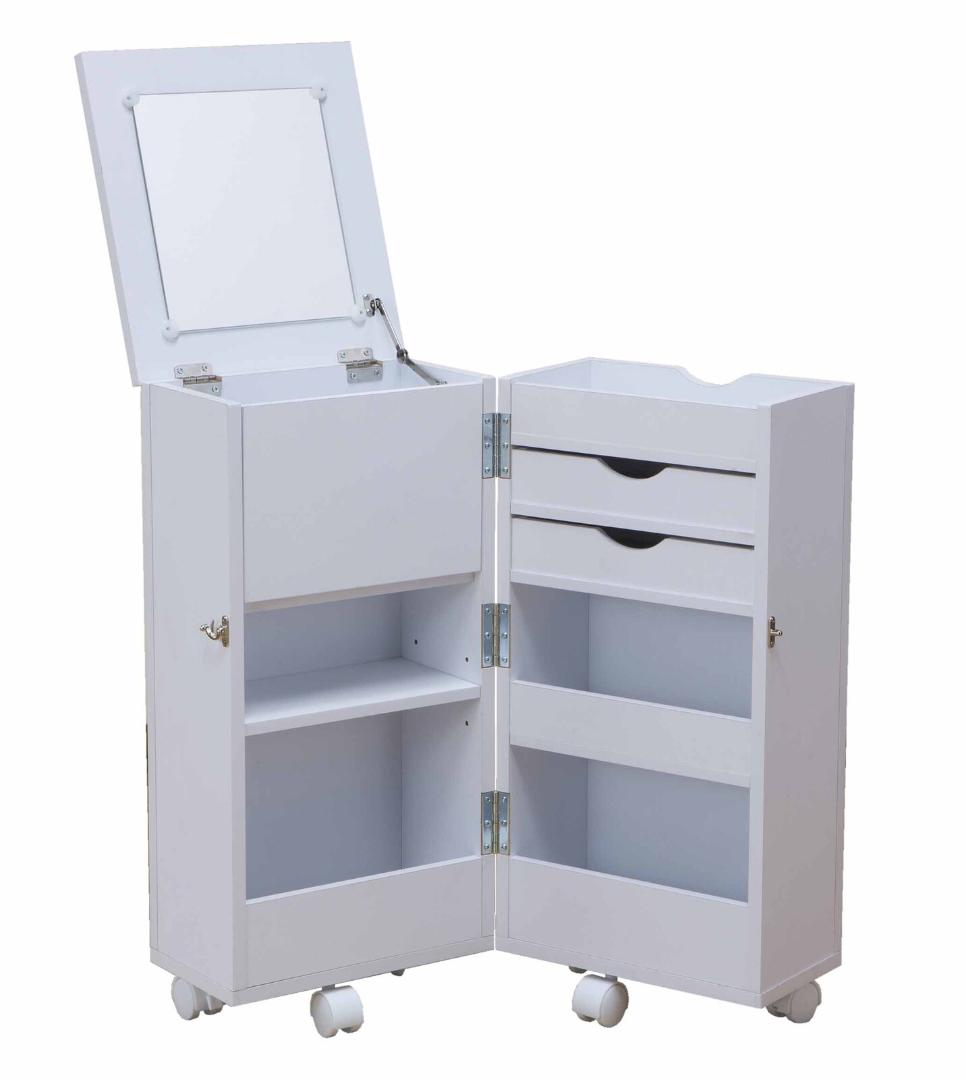 SH DR KGM　ドレッサー　収納ワゴン　ナチュラル　コスメ　メイク