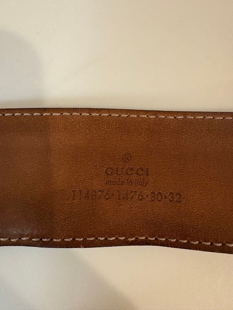 GUCCI GGパターン レザーベルト