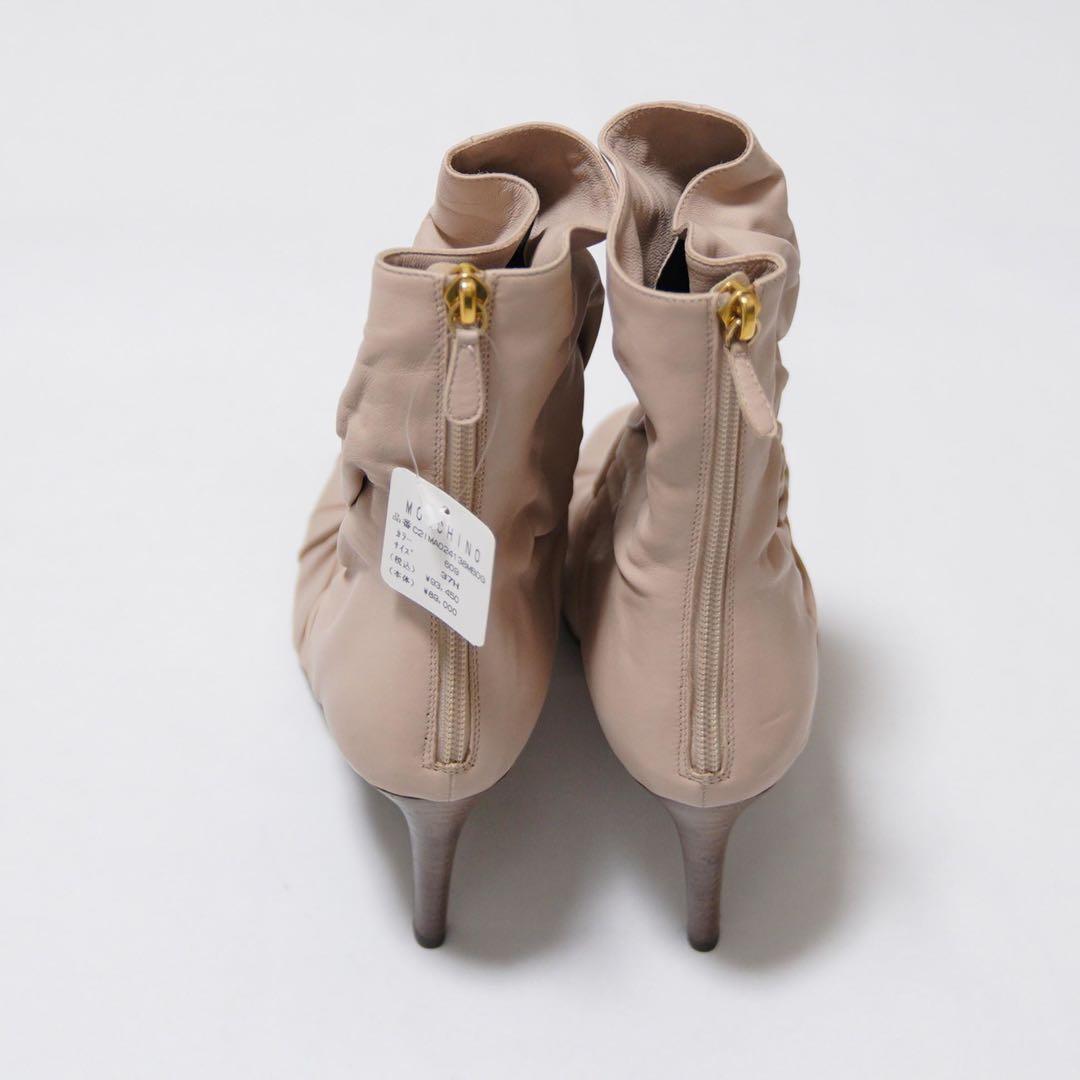 新品タグ付　モスキーノ　ピンク　ショートブーツ　ハート　ヒール