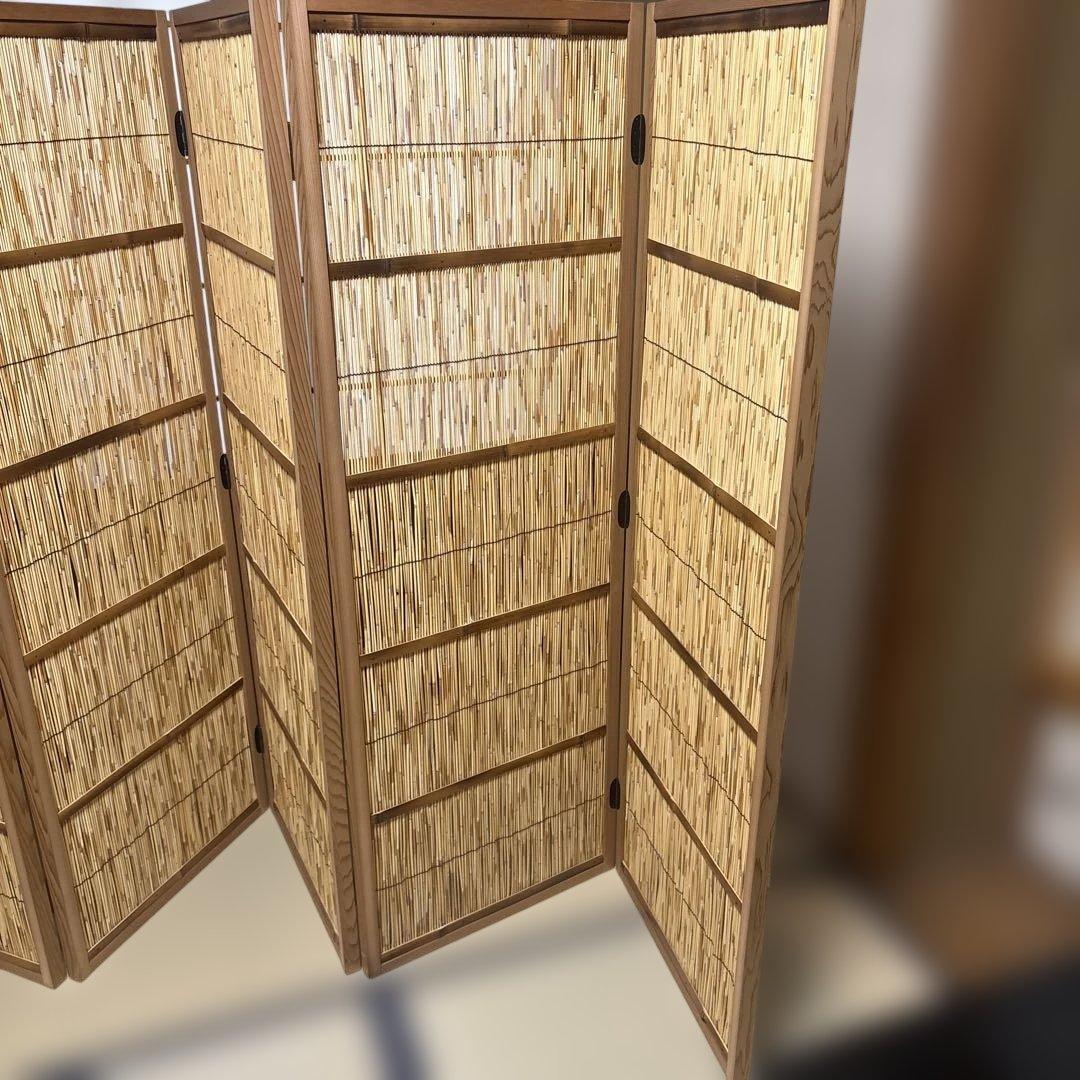 【茶道具】花寄六枚屏風（紙箱）★送料込★