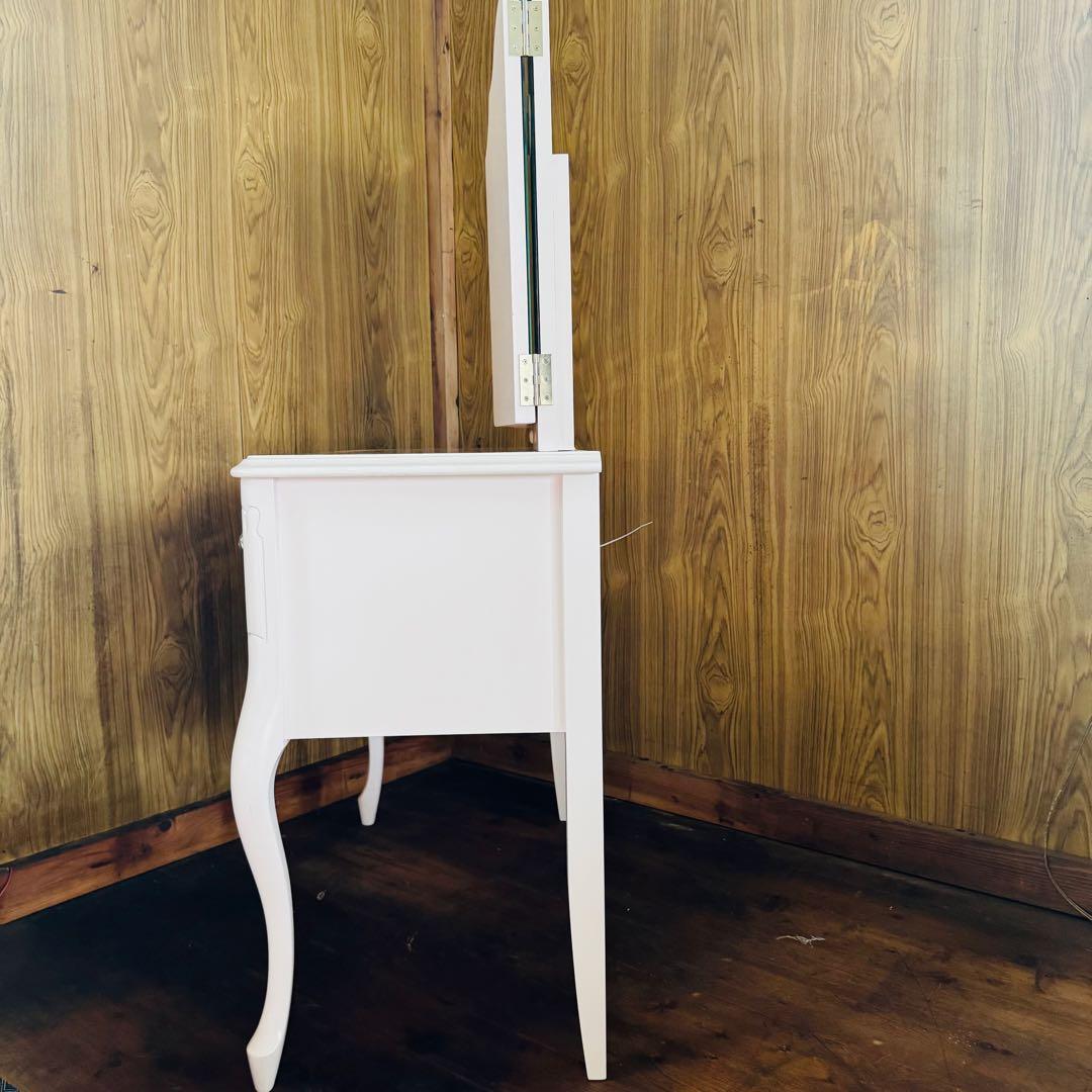 美品★ 東海家具 Fleur ドレッサー スツール ホワイト　猫脚　三面鏡