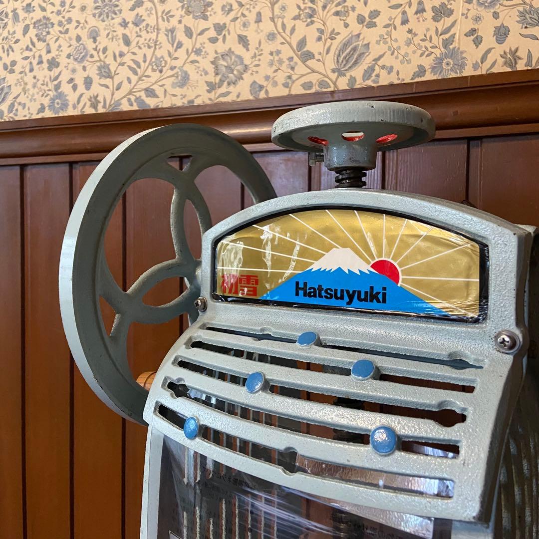 昭和レトロ　かき氷機　初雪　カフェ　喫茶店　出店　屋台　イベントにも　取説付き