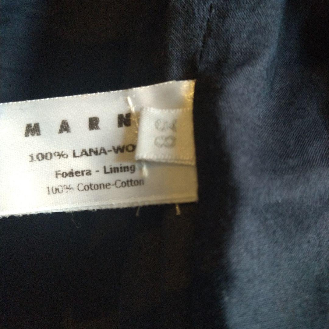 イタリア製 MARNI マルニ ハーフコート ピーコート ウール ネイビー