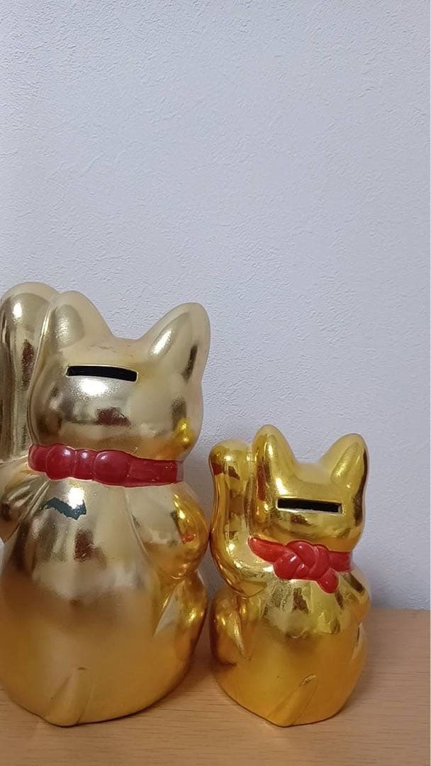 金色の招き猫 大小セット