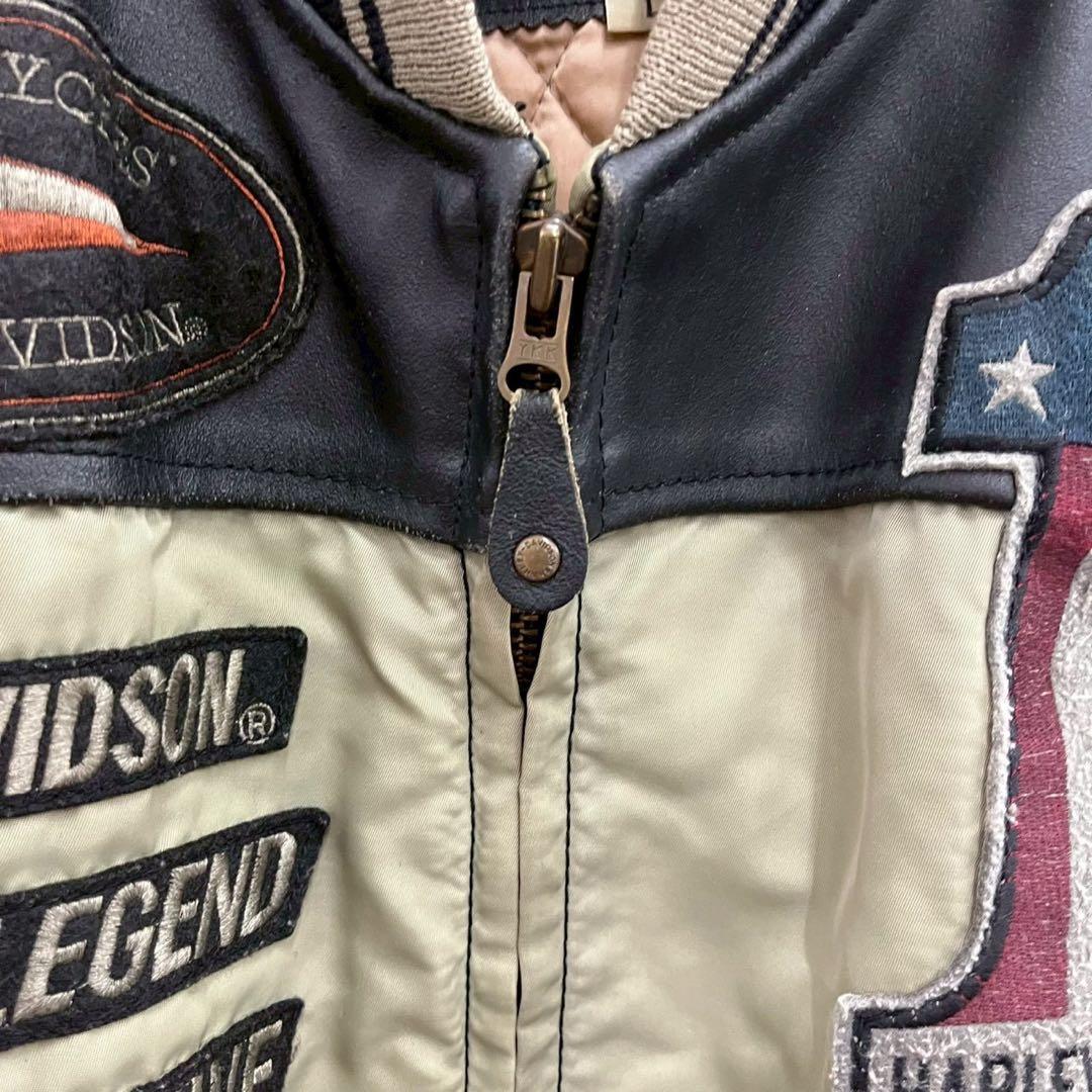 26B5 美品 L ハーレーダビッドソン スタジャン 刺繍