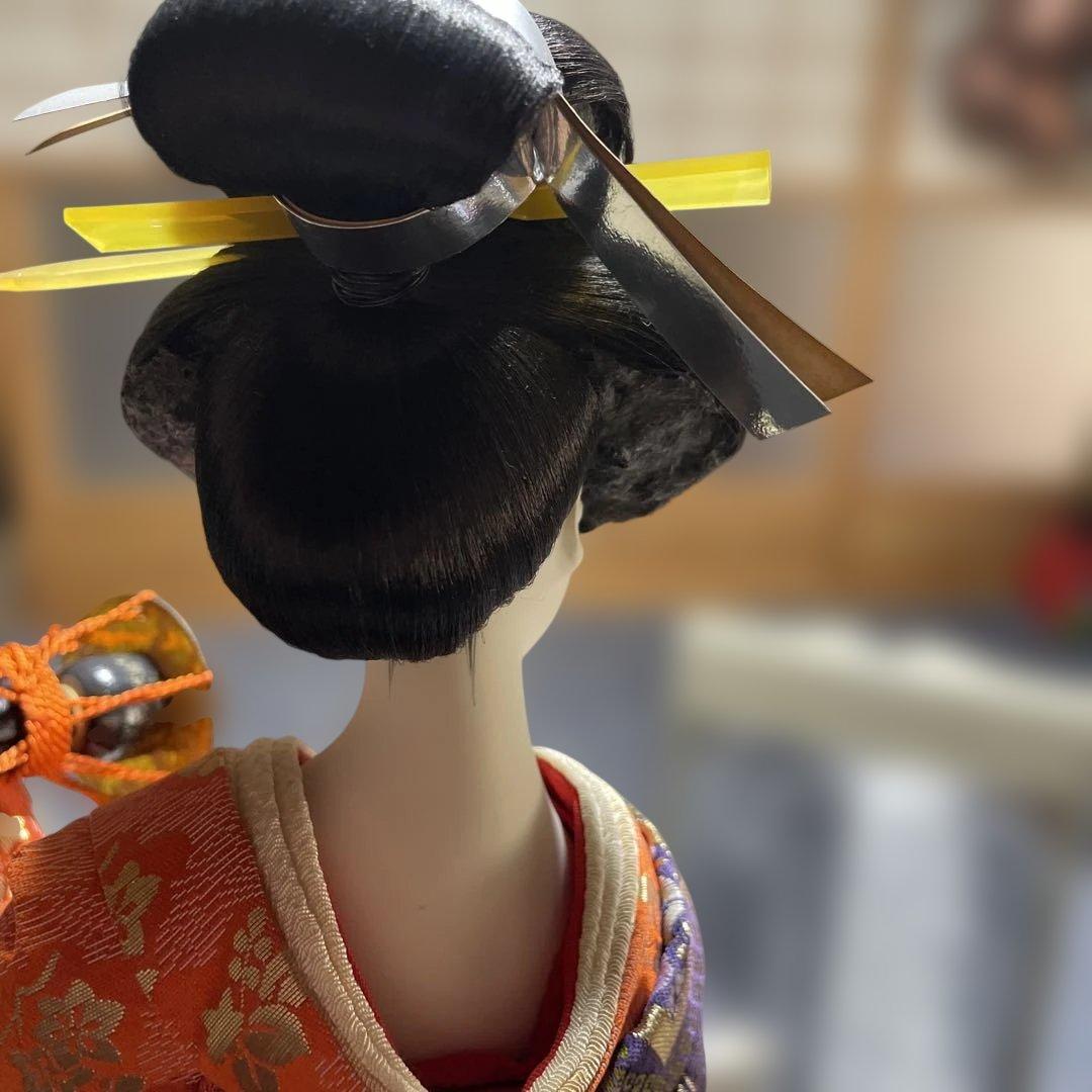 尾山人形　日本人形　ケース保存　紫峰作